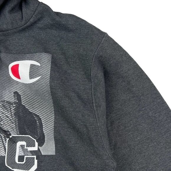 New Champion NYC Women Gray Hoodie Long Sleeve Fleece Pullover Sweater  US S - Picture 7 of 12